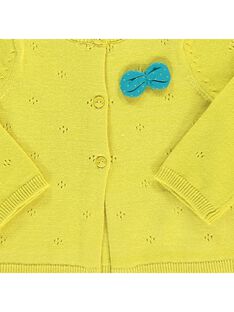 Girls' knitted cardigan CIJOGIL6A / 18SG09R7CAR106