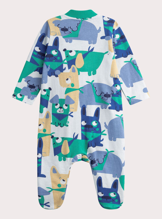 Baby boys' blue printed rompers WEGAGREMIX / 25SH1493GREC236