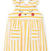 Baby girl rabbit animation yellow stripes dress