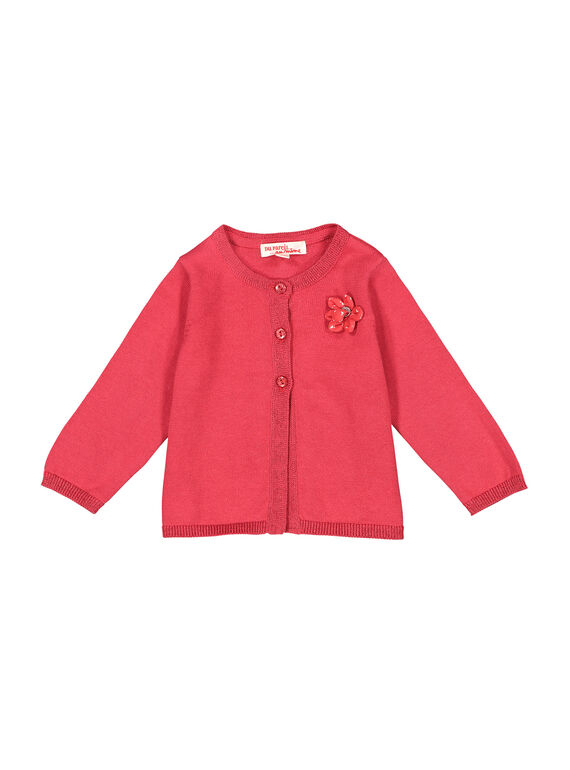 Baby girls' pink cardigan FIJOCAR2 / 19SG0932CAR308