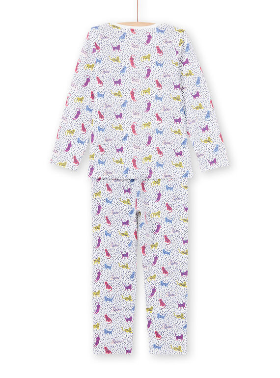 Girl's pyjama with polka dots and leopard print MEFAPYJPAN / 21WH1134PYJ001