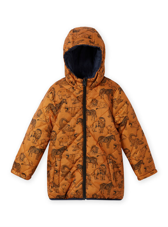 Boy's reversible chambray hooded jacket MOGROBLOU2 / 21W90253BLOP267