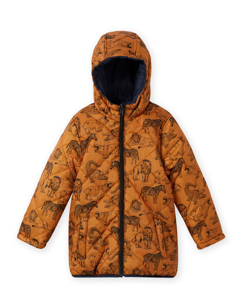 Boy's reversible chambray hooded jacket MOGROBLOU2 / 21W90253BLOP267