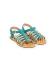 Turquoise spartan sandals child girl NASANDSEVERINE / 22KK3542D0E202