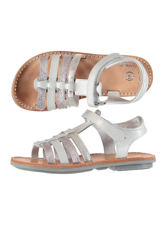 Girls? smart leather multi-strap sandals FFSANDMIN1 / 19SK35C1D0E000