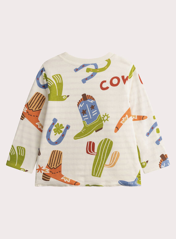 Reversible striped T-shirt with a cowboy print WOLANTEE3 / 25S90242TML005