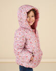 Reversible hooded jacket with plain side and floral print side PAFOXDOUNE / 22W901F3D3ED321