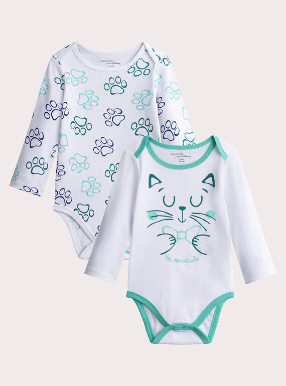 Set of 2 long-sleeved bodysuits for baby boy  VEGABODCHA / 24WH1481BDL000