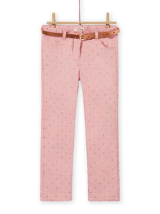 Old pink pants with polka dots child girl MASAUPANT2 / 21W901P1PAN303