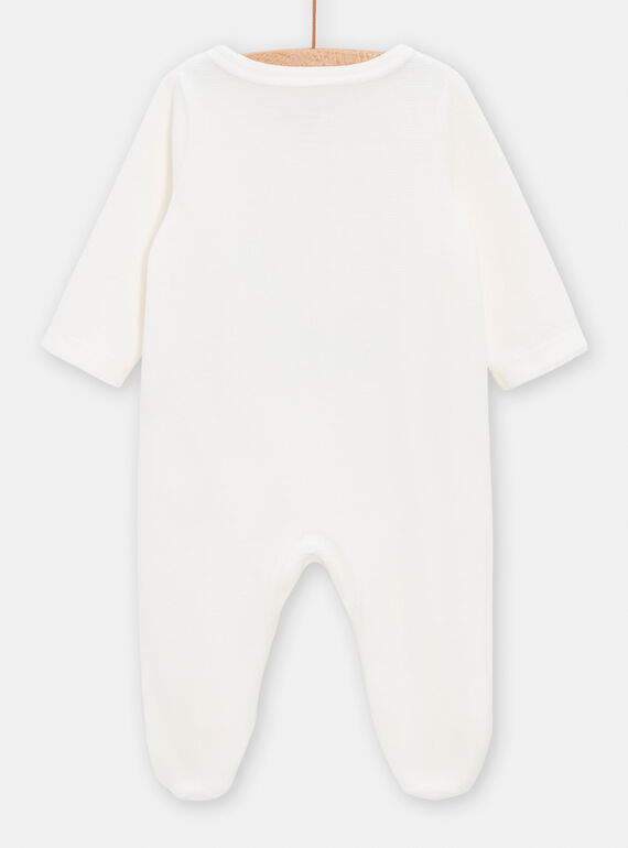 Girl's long-sleeved white romper TOU1GRE5 / 24SF05H5GREA001