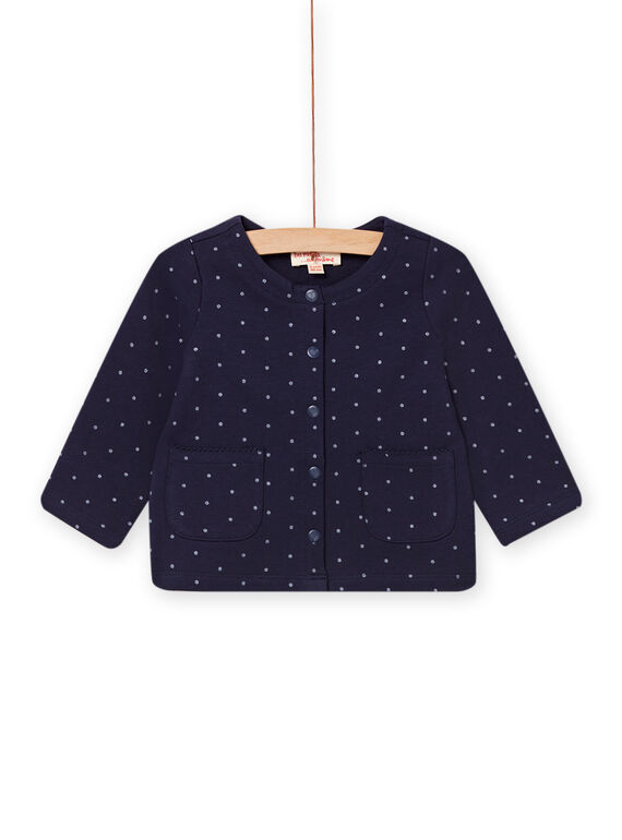 Baby girl navy blue cardigan NIJOCAR3 / 22SG0963CAR070