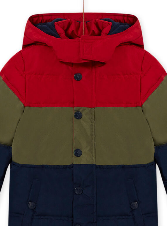 Hooded color block jacket child boy MOGRODOU1 / 21W90251D3E505