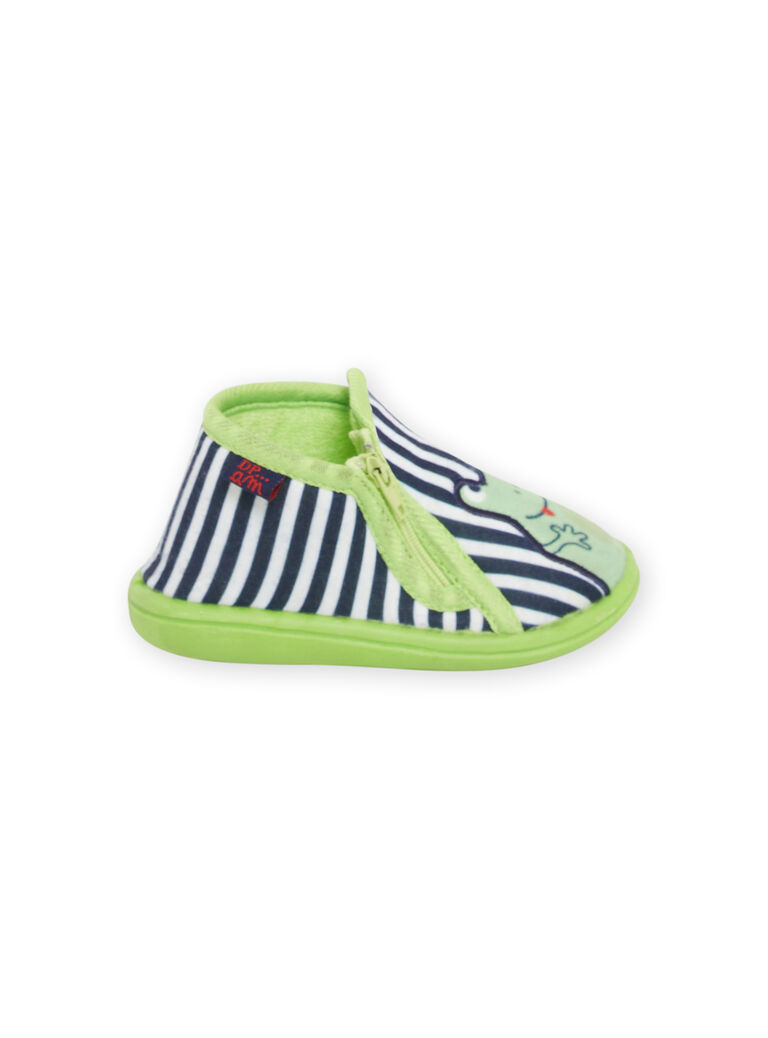 Green, black and white baby boy booties NUPANTGREN / 22KK3821D0A000