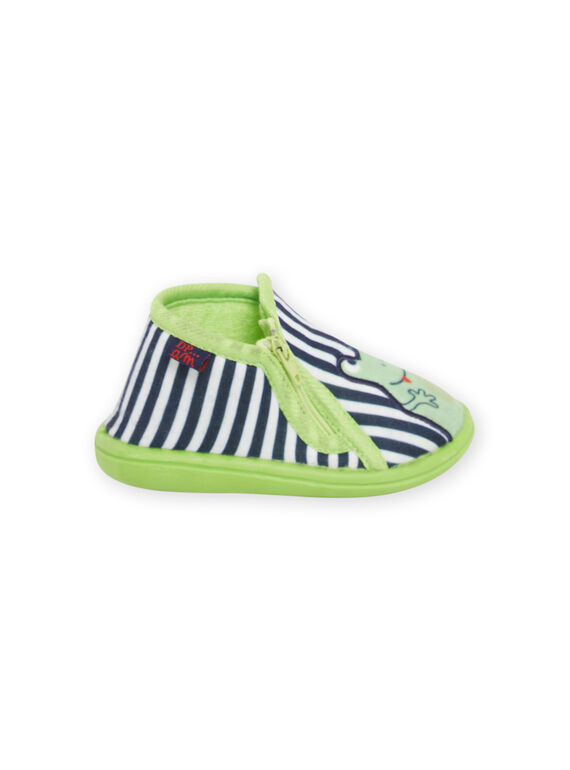 Green, black and white baby boy booties NUPANTGREN / 22KK3821D0A000