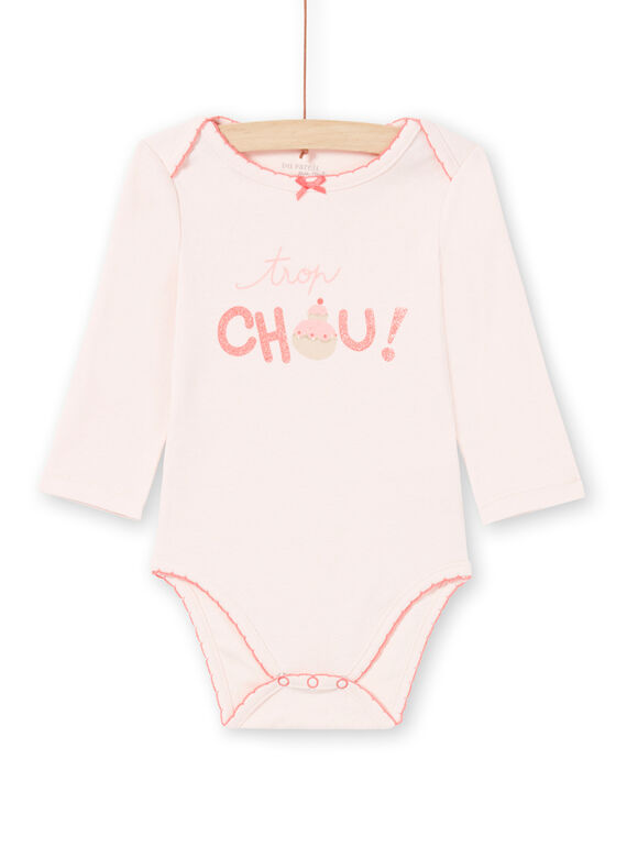Baby girl pale pink bodysuit MEFIBODCHOU / 21WH13B1BDLD310