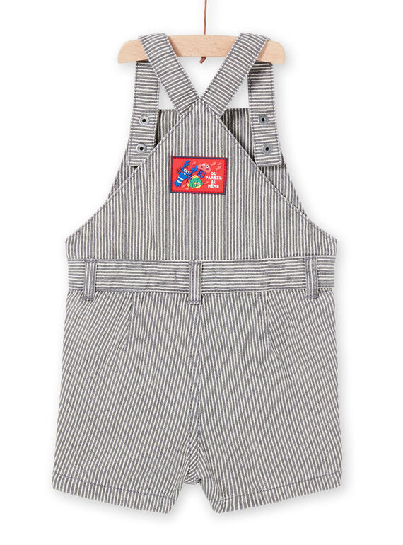 Grey dungarees mottled baby boy LUVISAC / 21SG10U1SAC943