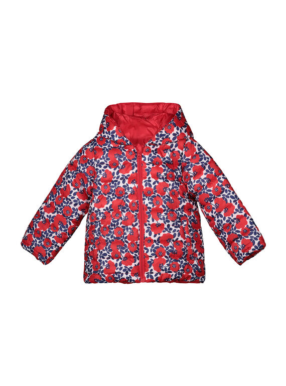 Girls' reversible padded jacket FACODOUNE / 19S901X2PAR099