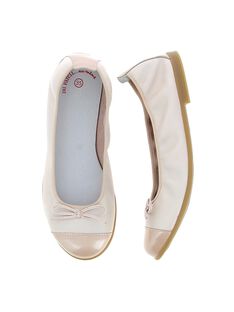 Girls' leather ballet pumps CFBALRINE / 18SK35W2D41030