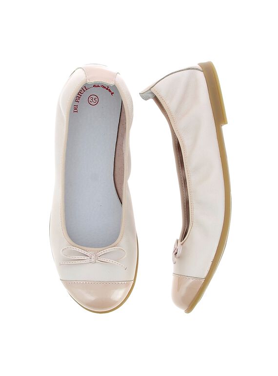 Girls' leather ballet pumps CFBALRINE / 18SK35W2D41030