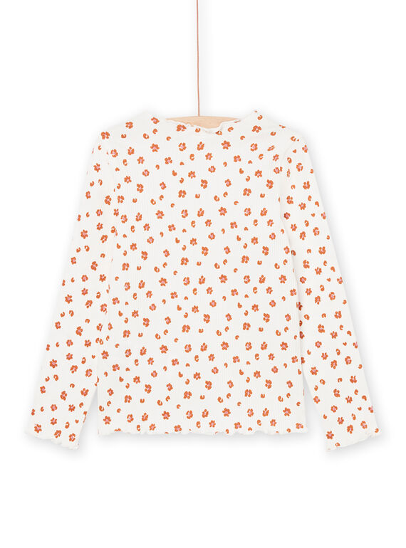 Ecru long sleeve t-shirt in RIB PAJOUTEE2 / 22W901B9TML001