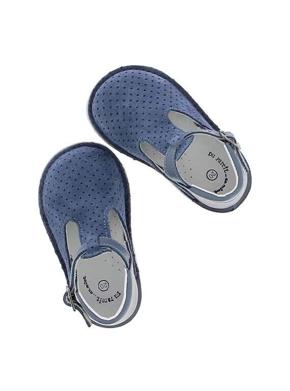 Baby boys' leather T-bar shoes CBGSALBASI2 / 18SK38W1D3HC218