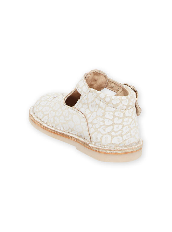 Baby girl golden sandals with fancy print NISALDORINE / 22KK3732D13954