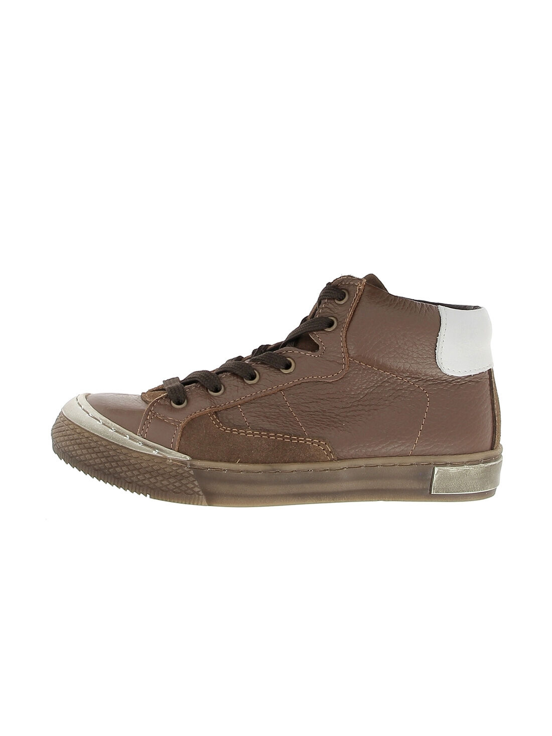Boys leather trainers top