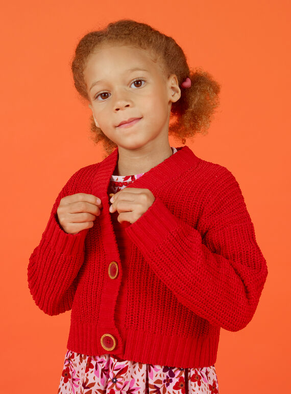 Girl's red vest MACOMCAR1 / 21W901L2CAR408