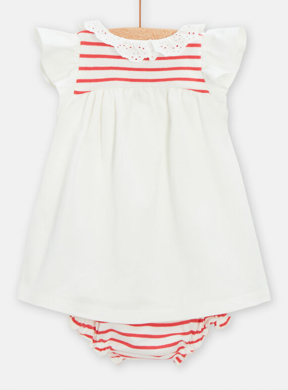Off-white and red dress and bloomer TOU2ENS / 24SF03I1ENSA001