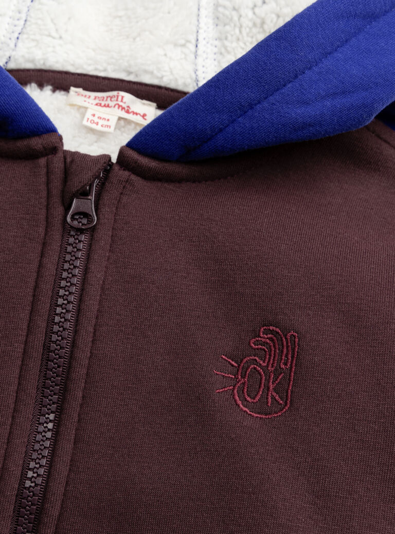 Burgundy KIDS CARDIGAN XOBLUGIL1 / 25W902N2GIL501