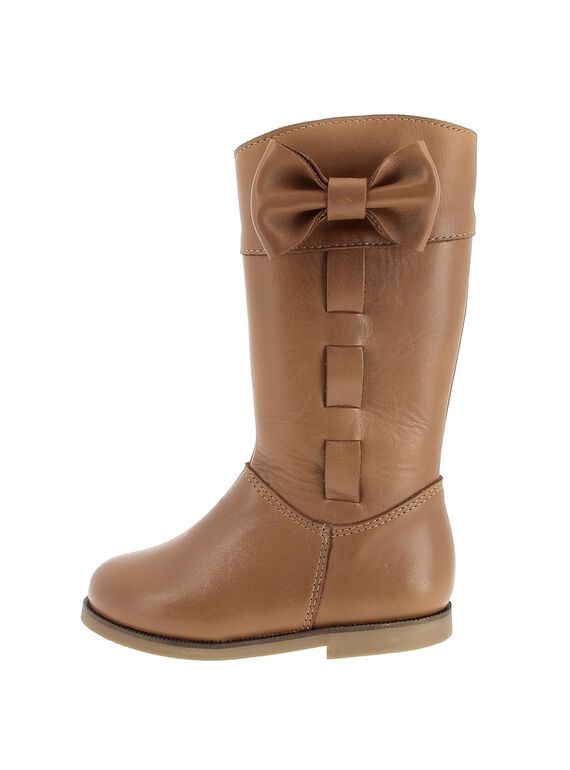 Girls' leather boots DFBOTTEBO2 / 18WK35T9D10804