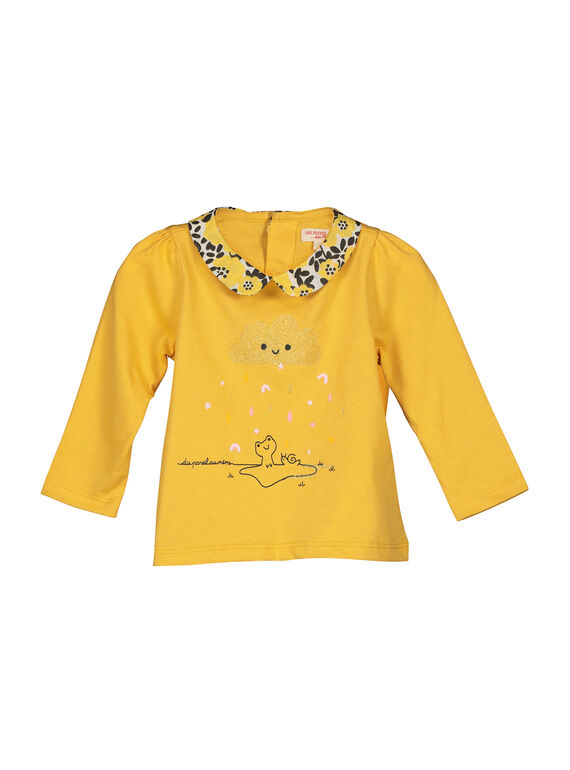Baby girls' T-shirt with a Peter Pan collar FILIBRA / 19SG0921BRA103
