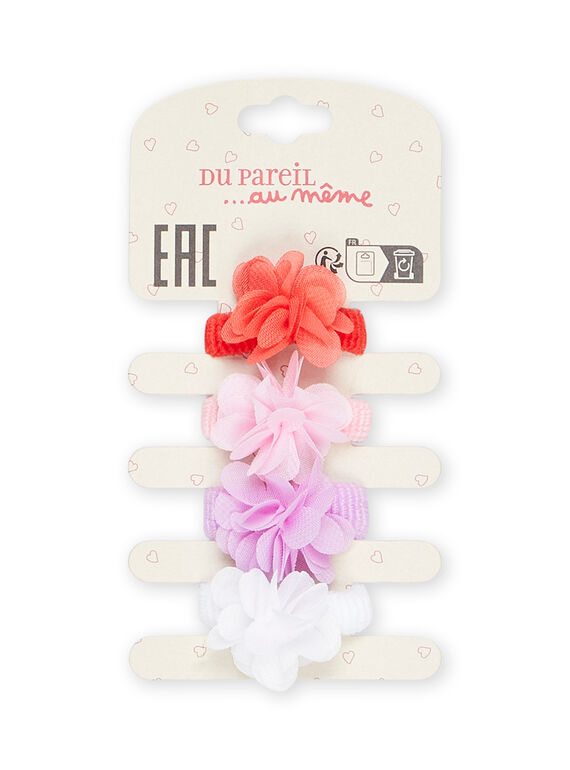 4 elastic bands with pink pattern RYAJOELA6 / 23SI01B7ELA404