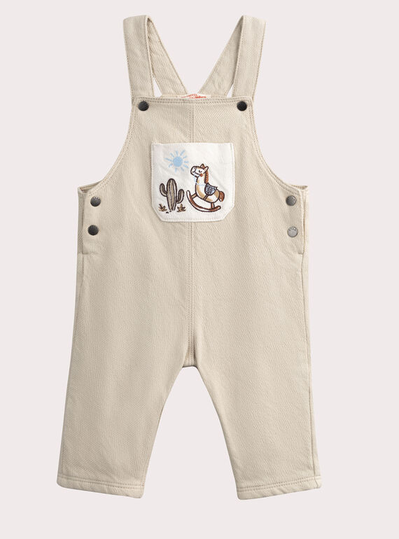 Baby boys' beige dungarees WULANSAL / 25SG1042SAL811