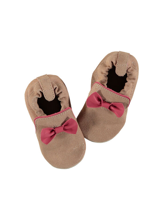 Baby girl's leather slippers. FNFBOW / 19SK3739D3S301