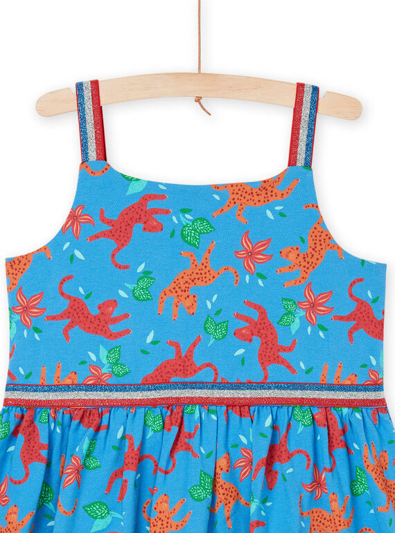 Blue tiger print dress RABALROB2 / 23S901W1ROB201