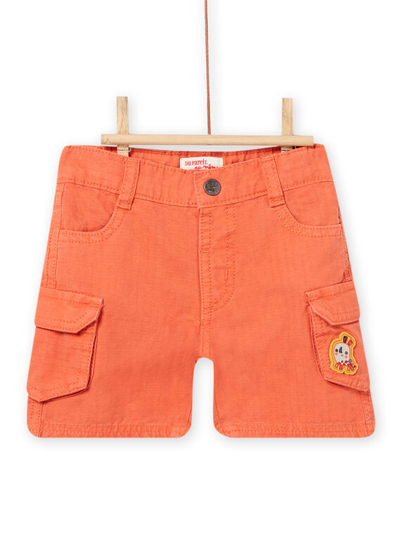 Baby boy orange shorts NUFLABER1 / 22SG10R2BER405