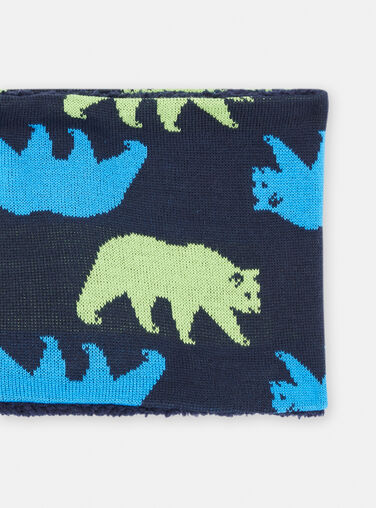 Boy's Midnight Blue Polar Bear Snood SYOGROSNO4 / 23WI02O3SNO705