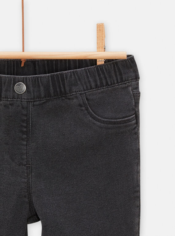 Girls' dark grey jegging TAESJEG2 / 24S901V1PANK004