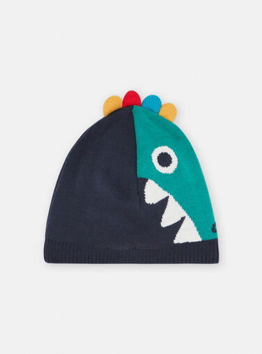 Blue beanie with crocodile animation SYOGROBON3 / 23WI0291BON705