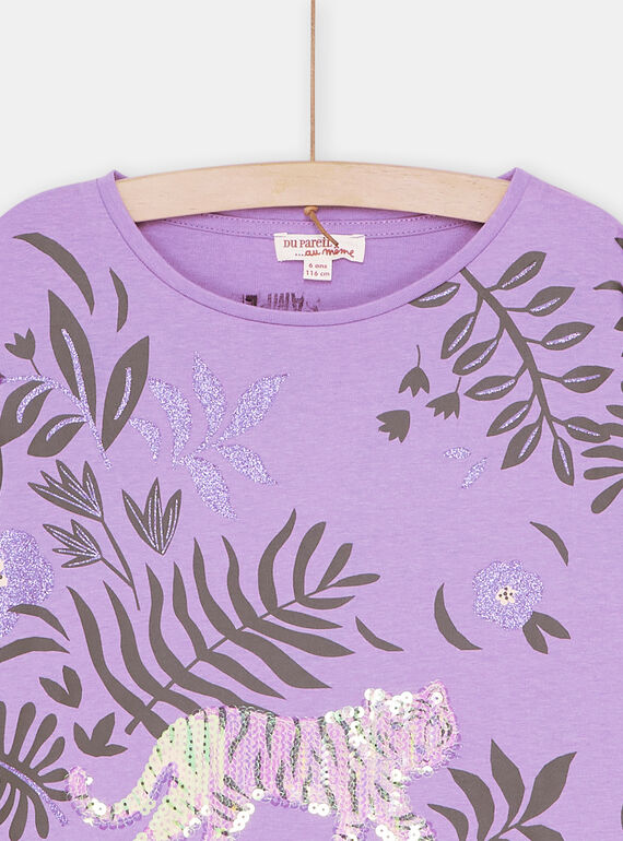 Girl's parma tiger T-shirt SAKYOTEE4 / 23W901I2TML329