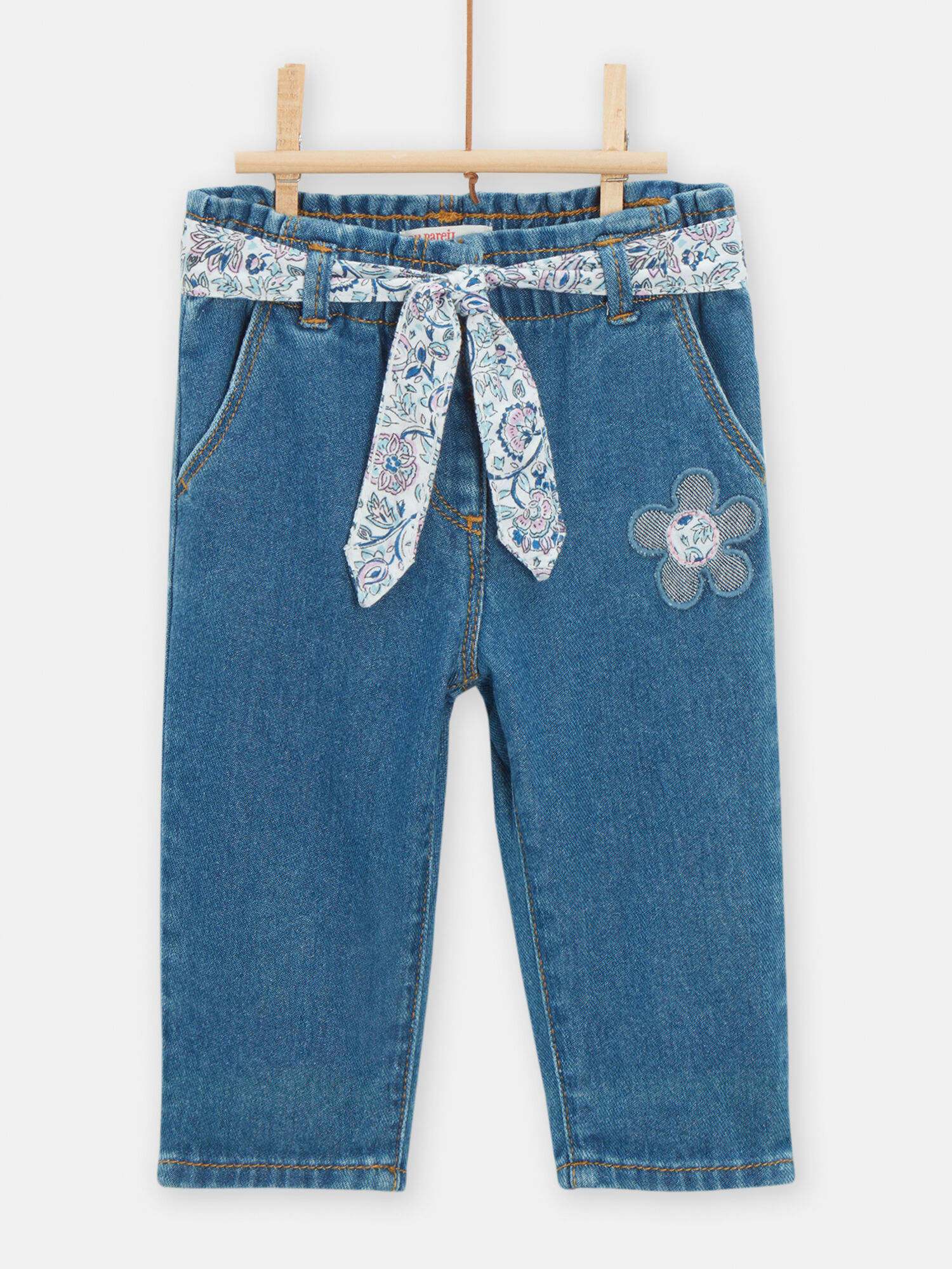 Pantalon jean best sale fille