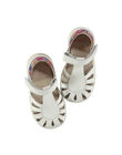 Baby girls' smart leather sandals FBFSANDPIX2 / 19SK37D1D0E000