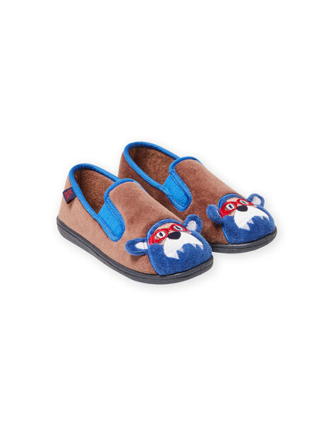 Boy's taupe bear slippers MOPANTOURS / 21XK3637D0B803