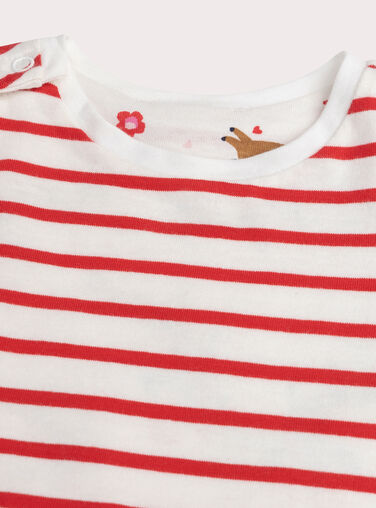 Baby girls' reversible ecru T-shirt Baby girls' reversible ecru T-shirt WIKATEE / 25SG0931TMLA001