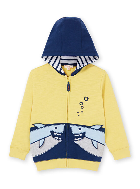 Yellow and blue hoodie - Boy's hoodie LONAUGIL / 21S902P1GILB102