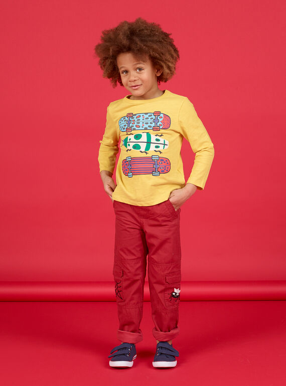Red Cargo Pants - Child Boy LOROUPAN / 21S902K1PANF506