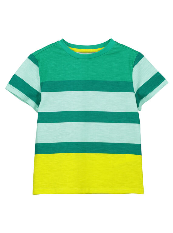 Boys' striped short-sleeved T-shirt FOCATI6 / 19S902D5TMC000