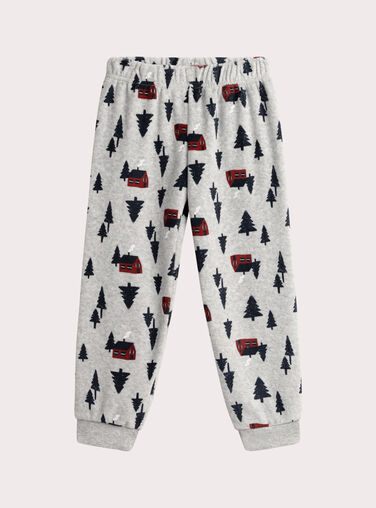 Grey velvet pajamas for boys  VEGOPYJSKI / 24WH1296PYJJ922