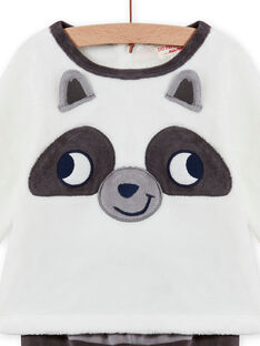 Baby boy soft boa pajama set with raccoon design MEGAPYJEUR / 21WH1491PYJ001